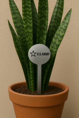 3 Qty Pack U.S. Army Officially Licensed Plant Sticks 2.25" dia. 11.5in Height 16ga. T304 Stainless